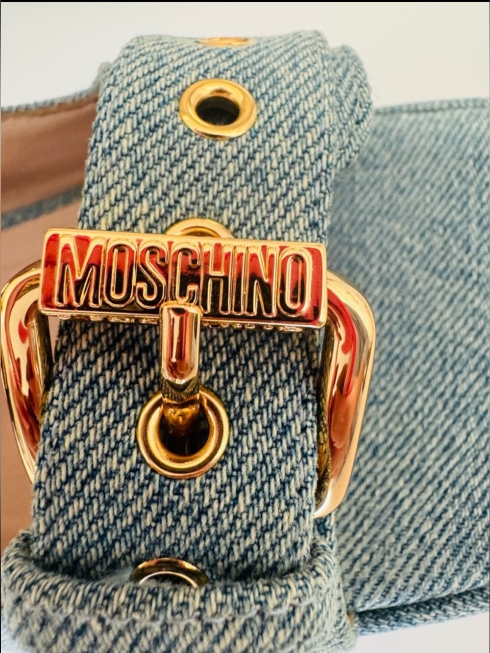 Denim-on-denim set: Moschino Denim Platform Slides + Rails Valerie Denim Dress - Picture 5 of 14